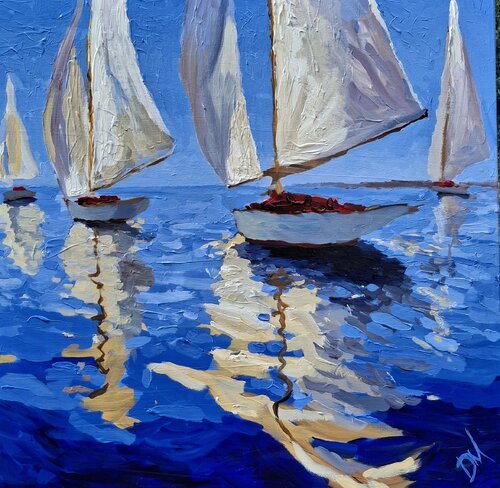 Reflections on Blue by Daniel Murgatroyd, Painting for Sale on Select