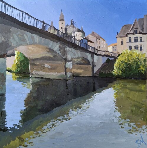 Périgueux Blue sky by Daniel Murgatroyd, Painting for Sale on Select