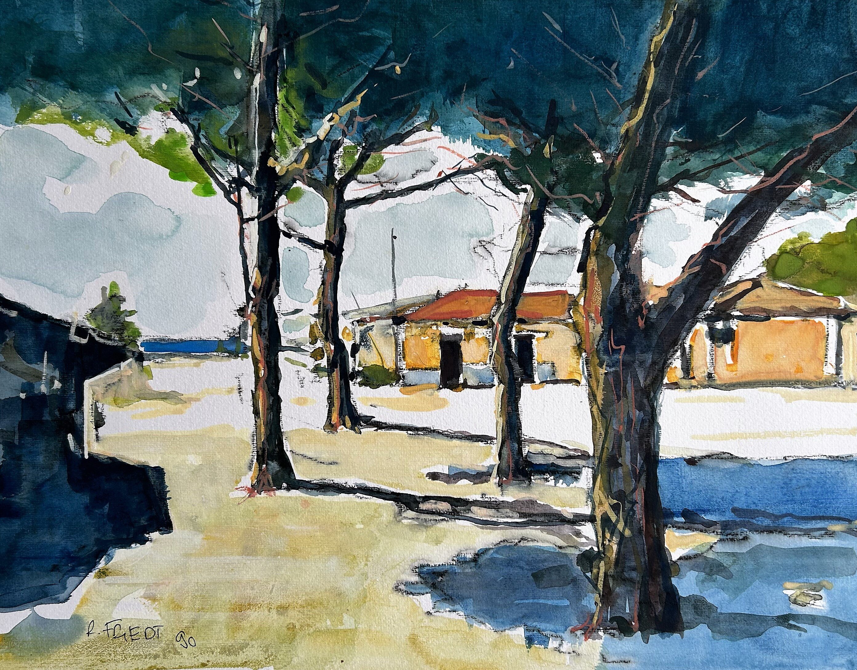 Aquarelle 004 - Abmessungen inklusive Papier Passepartout
