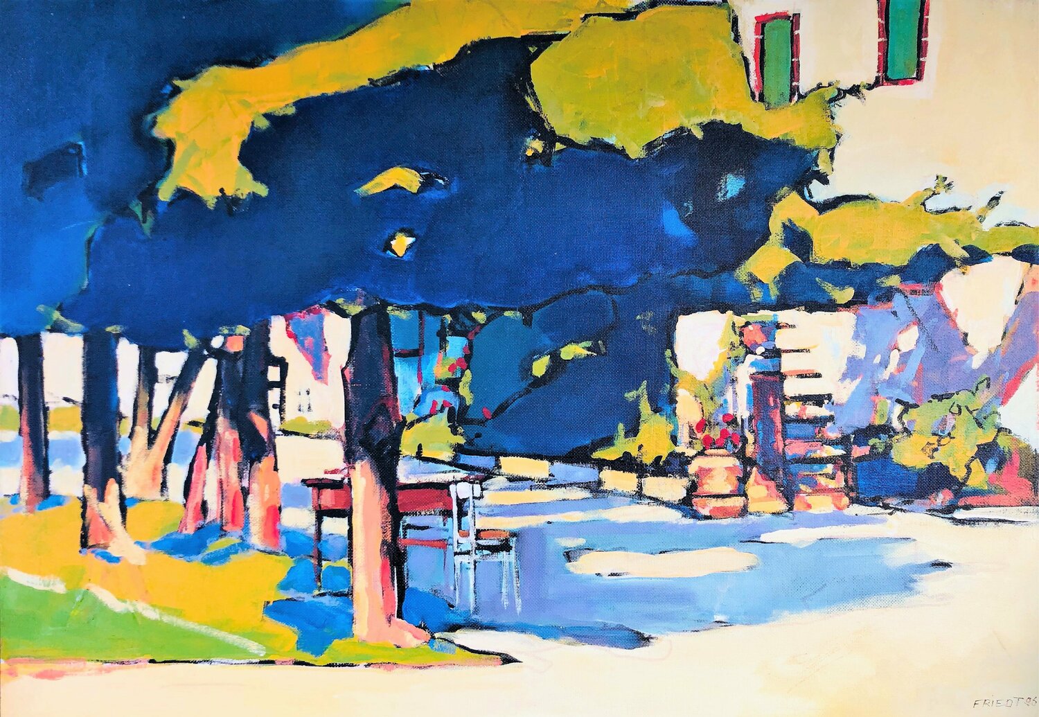 Hof bei Principina Toskana Italien Richard Friedt Original painting for sale