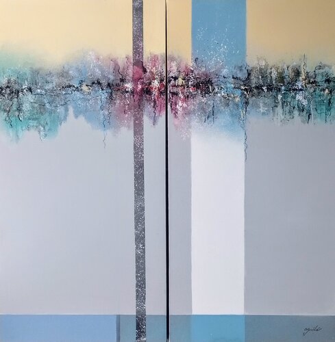 Kairós 10 (Díptico) by Enriqueta Aguilo, Painting for Sale on Select