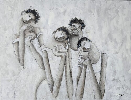 De la Serie Las Piadosas by Enriqueta Aguilo, Painting for Sale on Select