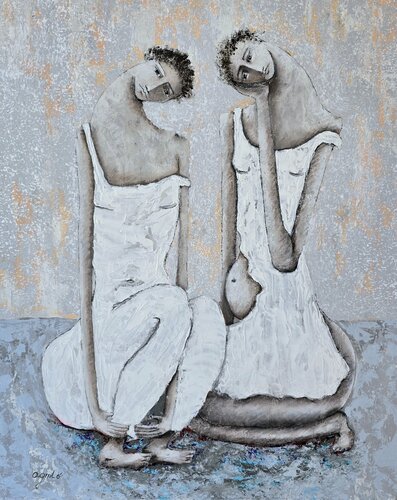 De la serie LasPiadosas, La Anunciación. by Enriqueta Aguilo, Painting for Sale on Select