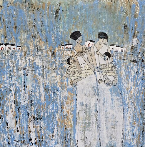 8 de marzo, Dia internacional de la Mujer. De la Serie Las Piadosas by Enriqueta Aguilo, Painting for Sale on Select