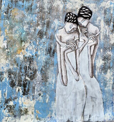De la serie Las Piadosas by Enriqueta Aguilo, Painting for Sale on Select