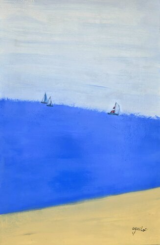 De la Serie Faros y Mar by Enriqueta Aguilo, Painting for Sale on Select