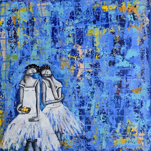 De la Serie LasPiadosas by Enriqueta Aguilo, Painting for Sale on Select
