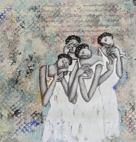 De la Serie Las Piadosas by Enriqueta Aguilo, Painting for Sale on Select