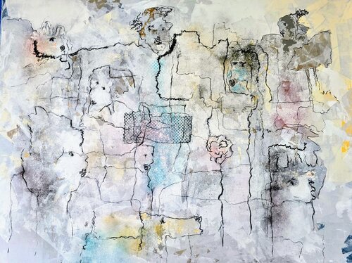 El artista y sus fantasmas 01 by Enriqueta Aguilo, Painting for Sale on Select