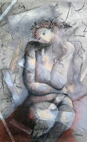 De la serie El Artista y sus Fantasmas by Enriqueta Aguilo, Painting for Sale on Select