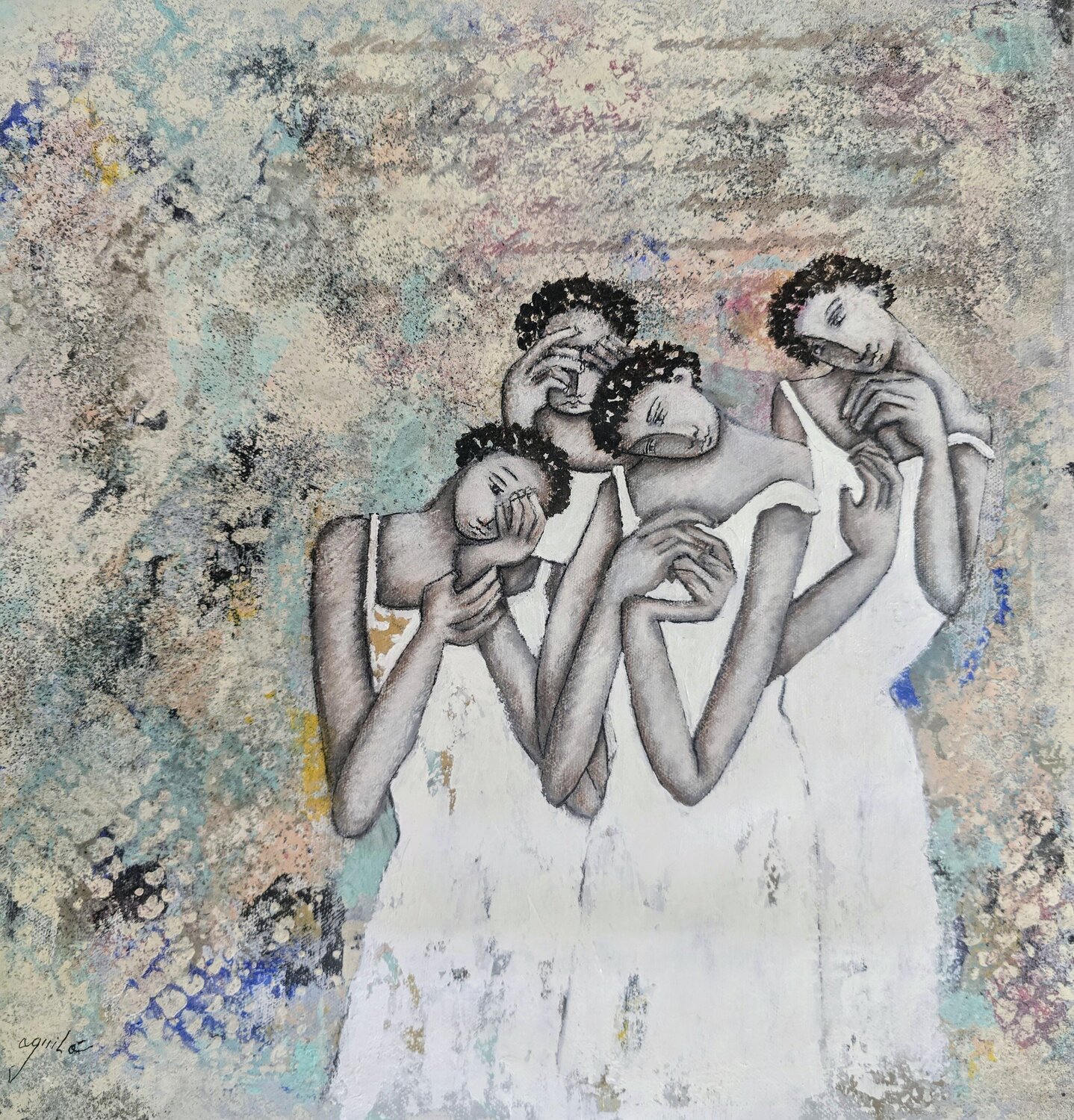De la Serie Las Piadosas Enriqueta Aguilo Original painting for sale