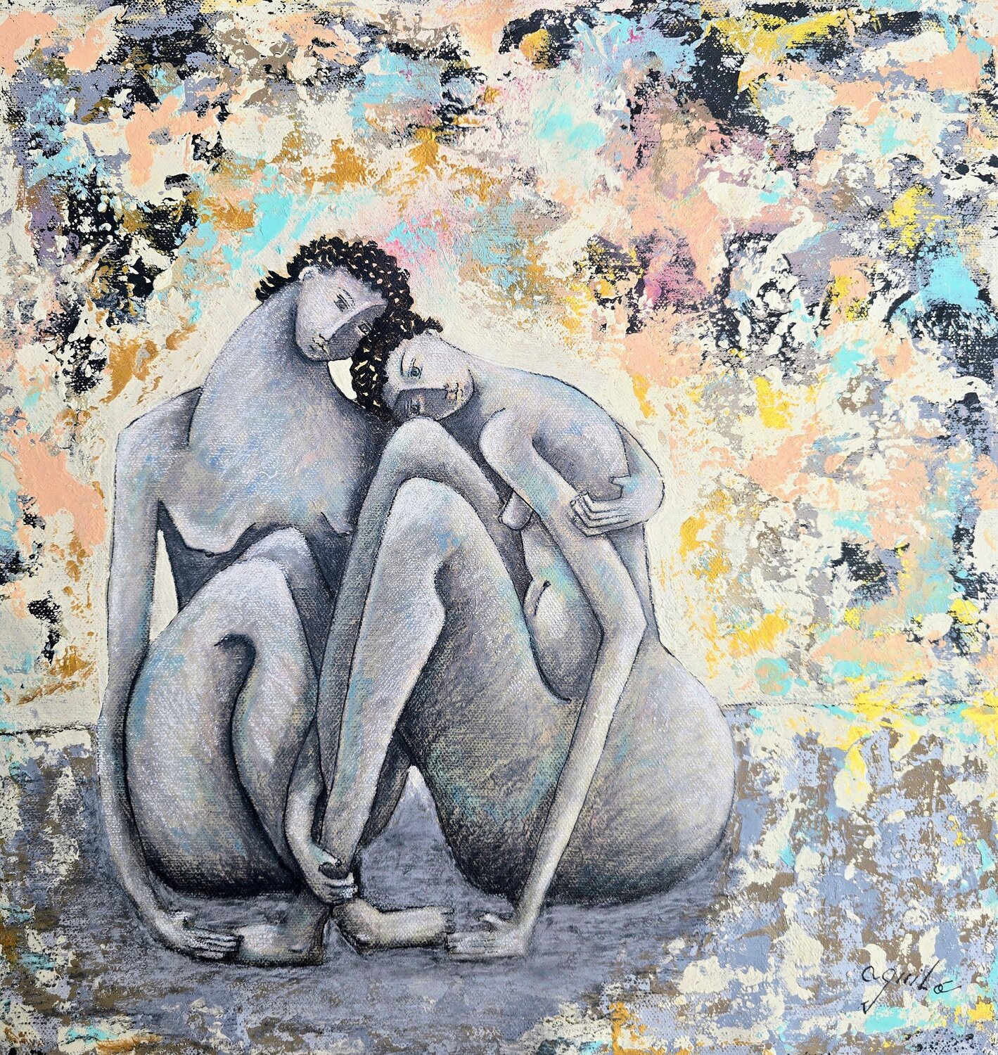 De la serie Las Piadosas Enriqueta Aguilo Original painting for sale