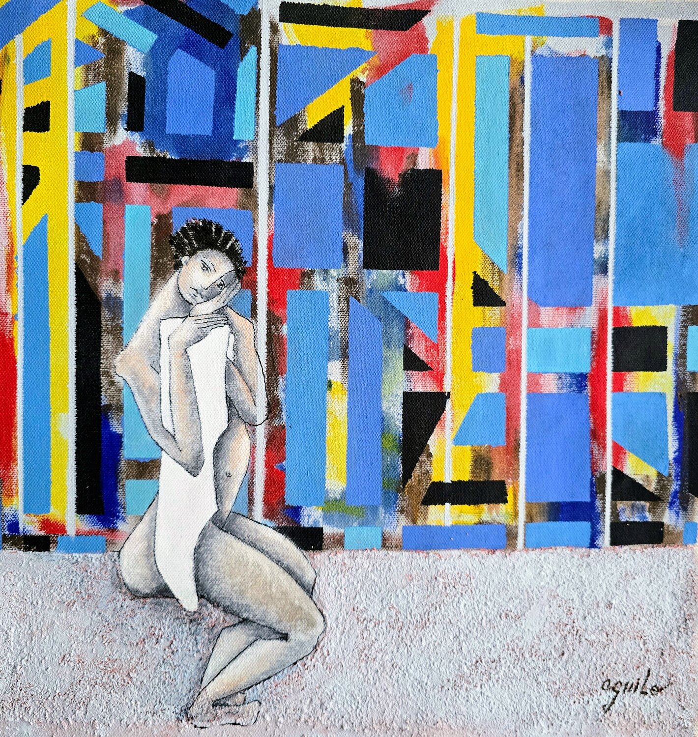 De la Serie Las Piadosas Enriqueta Aguilo Original painting for sale