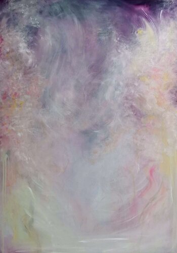 Crimson and clover by Jennifer Baker, Painting for Sale on Select
