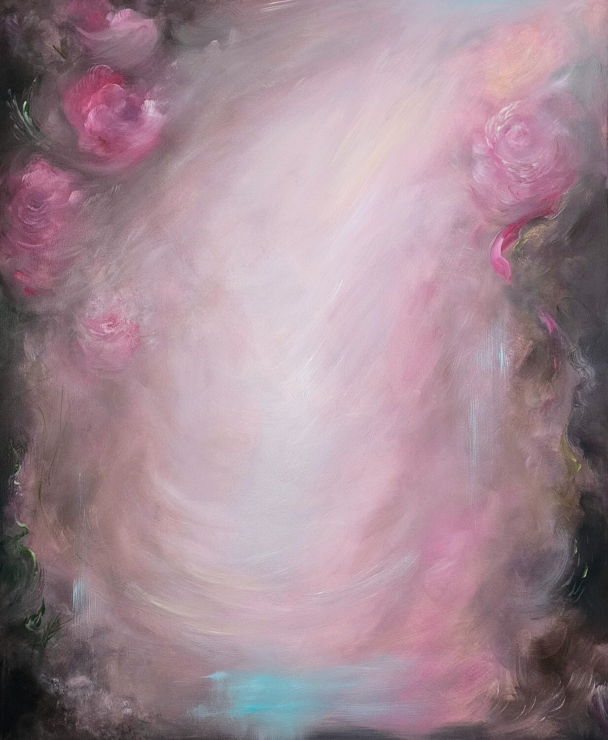 Roses Becoming Wind Jennifer Baker Original painting for sale