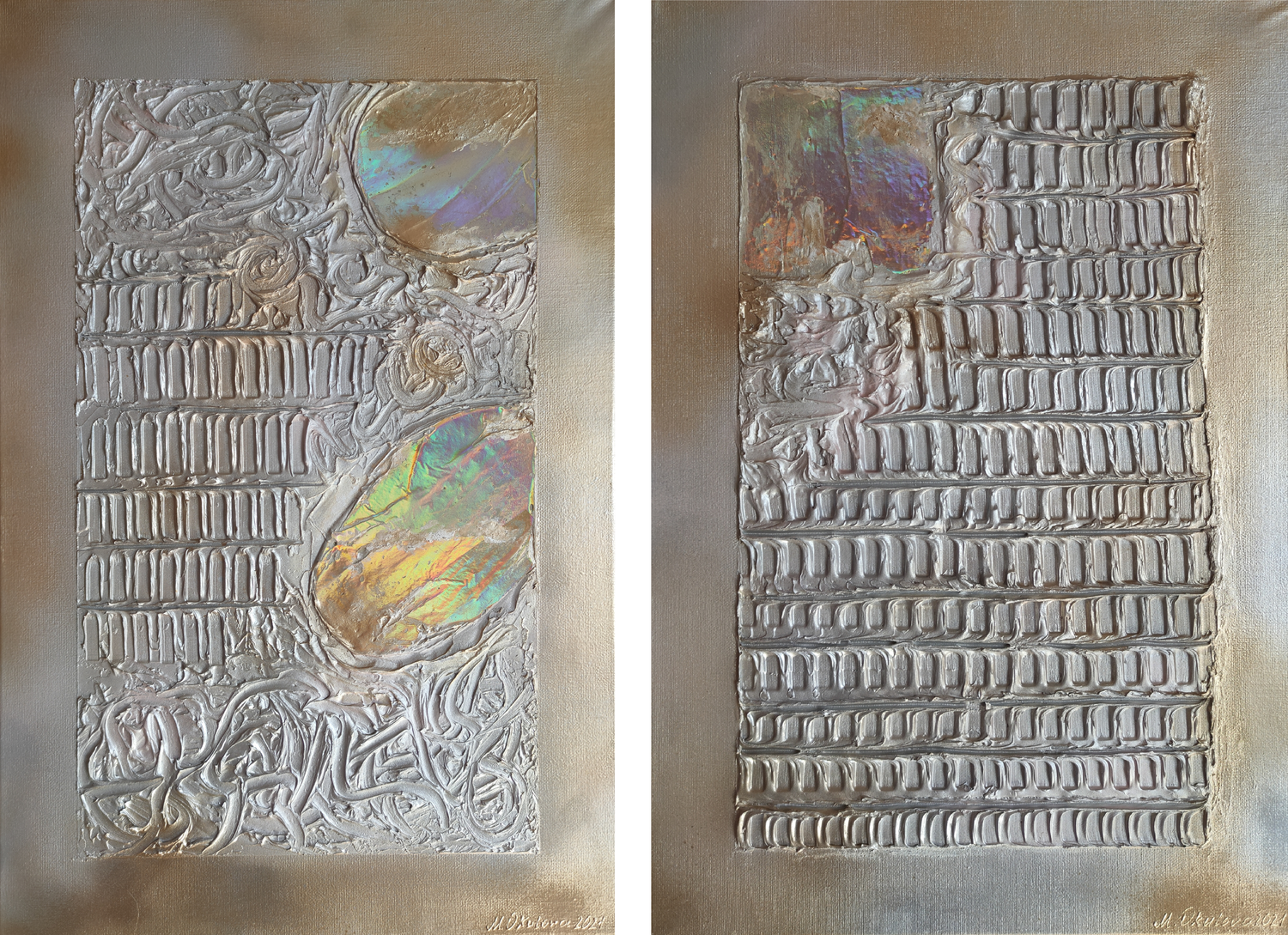 Abstraction № 10 DIPTYCH Marina Okulova Original painting for sale