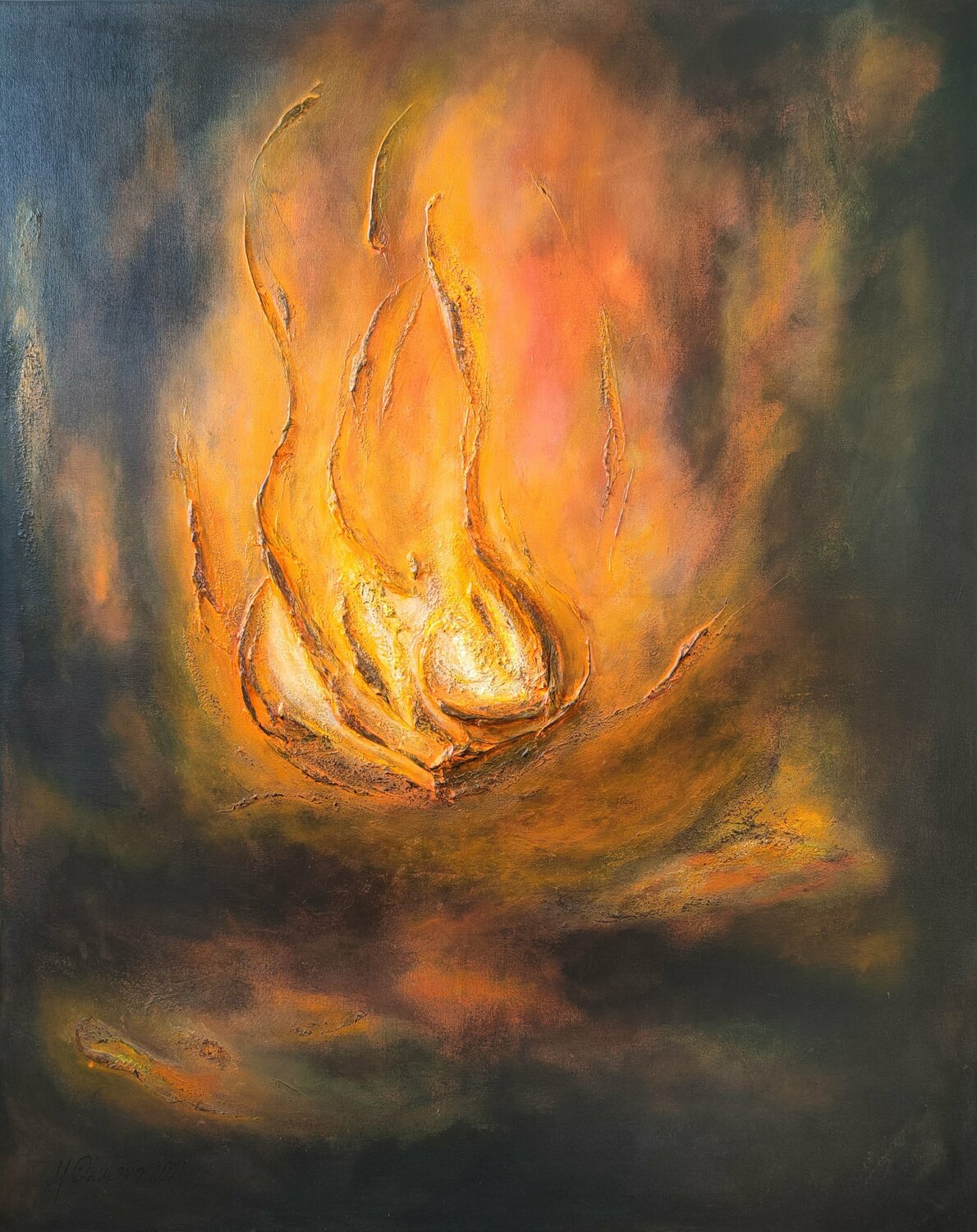 Gift of Prometheus Marina Okulova Original painting for sale