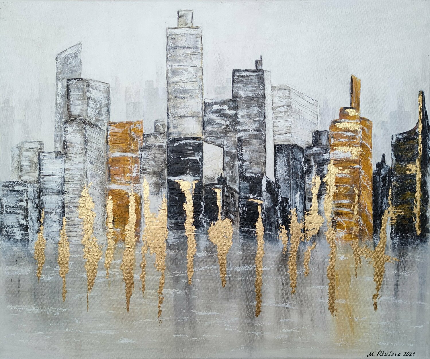 City № 7 Marina Okulova Original painting for sale