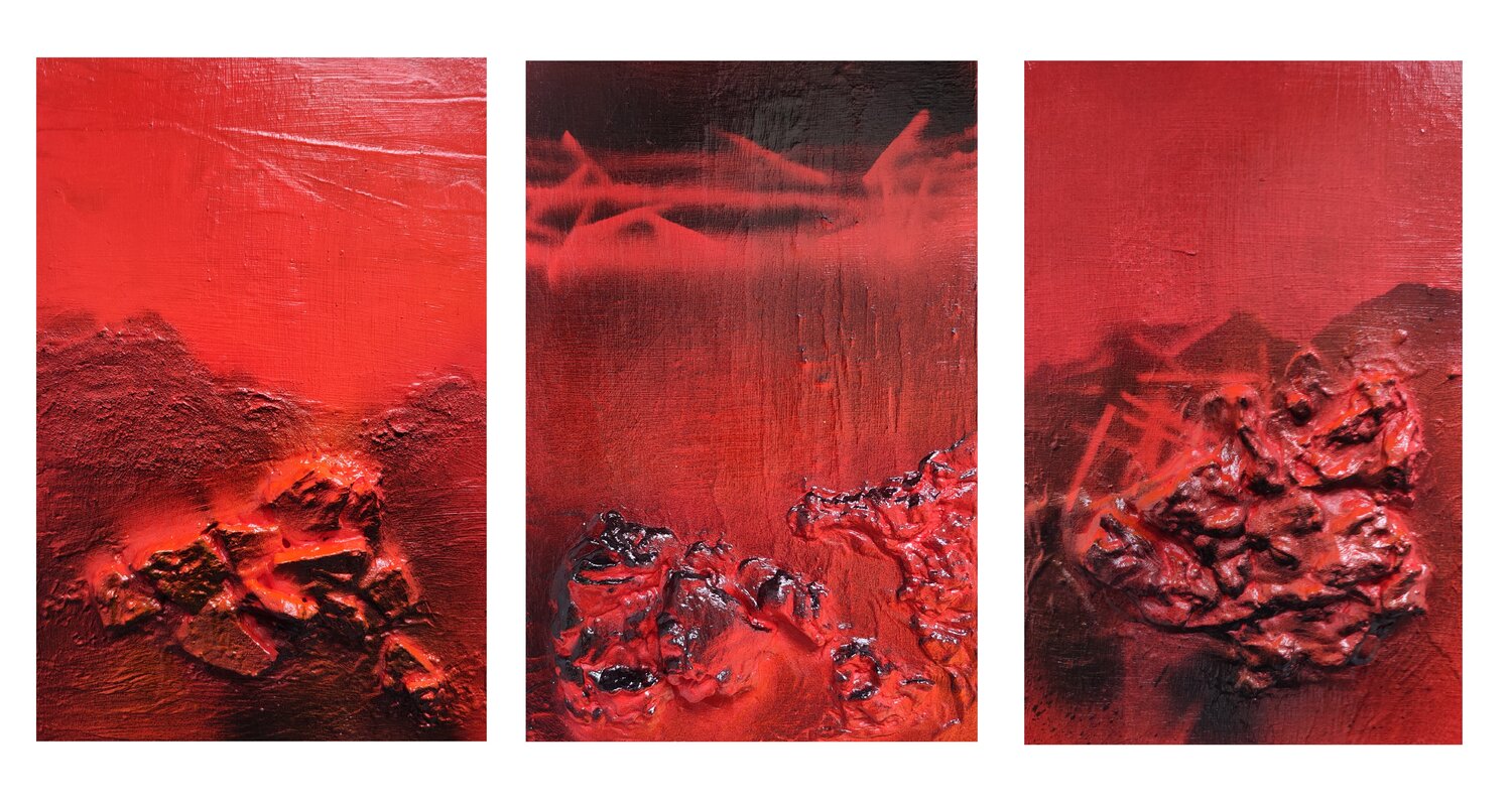 The Red Desert Marina Okulova Original painting for sale