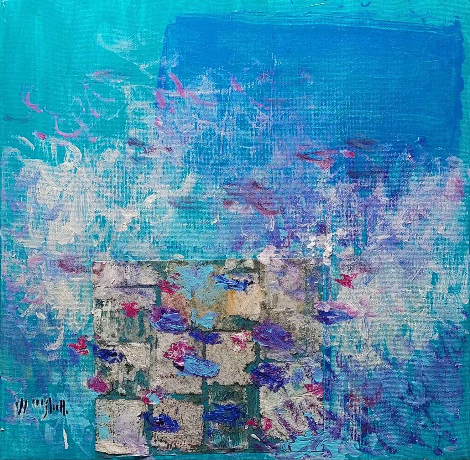 SALE : Composition : Nympheas Wayne Sleeth Original painting for sale