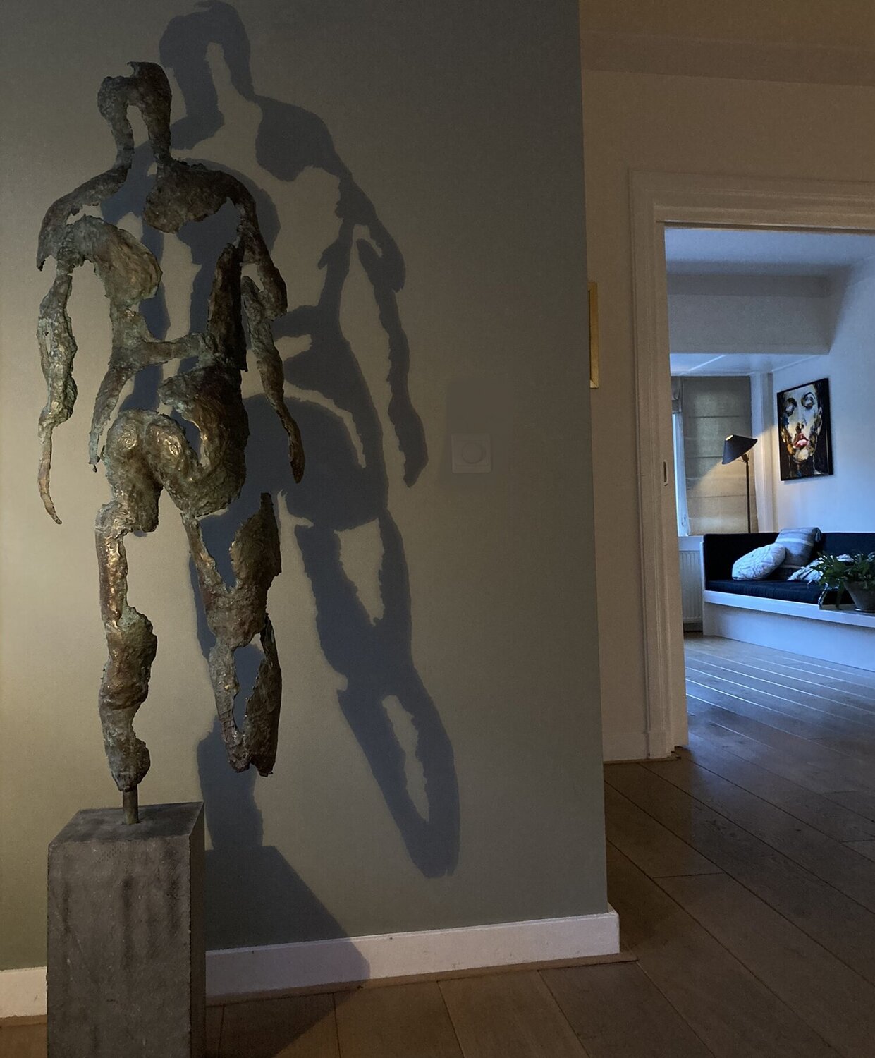 ‘Watch my back’ bronze New 2/3 Herold Van den Berg Sculpture for sale