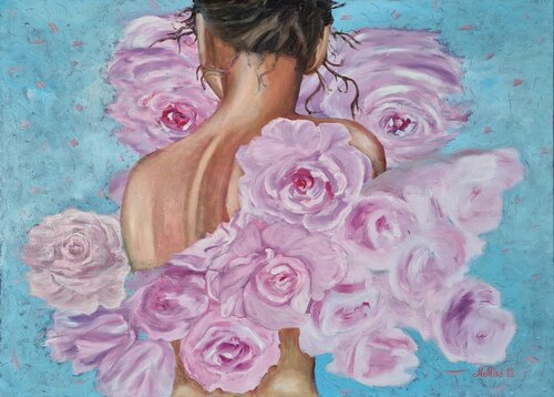 Family rose by Maryna Mytskan, Painting for Sale on Select