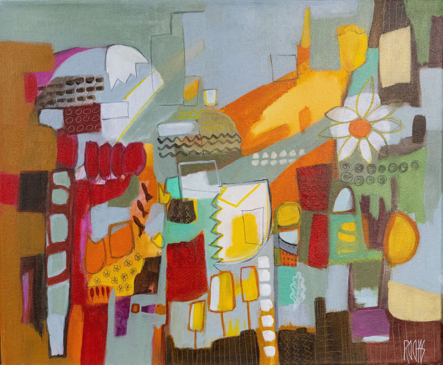 La Marguerite Brigitte Rochas Original painting for sale