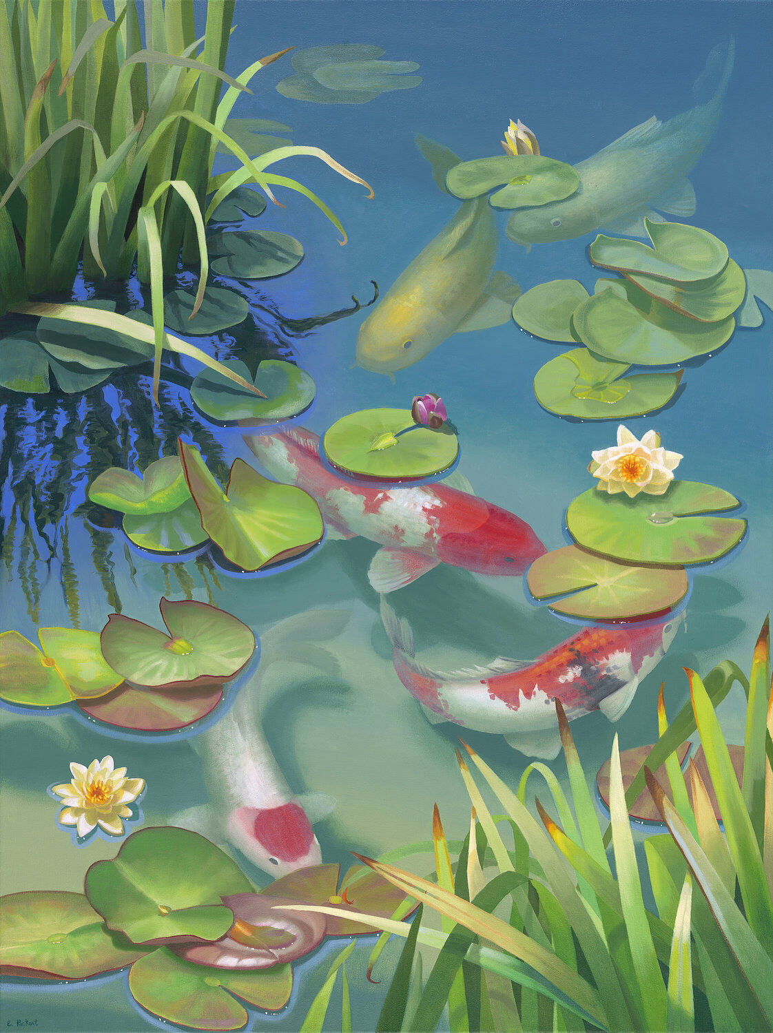 A Baroque Water Garden Elizabeth Rickert Original painting for sale