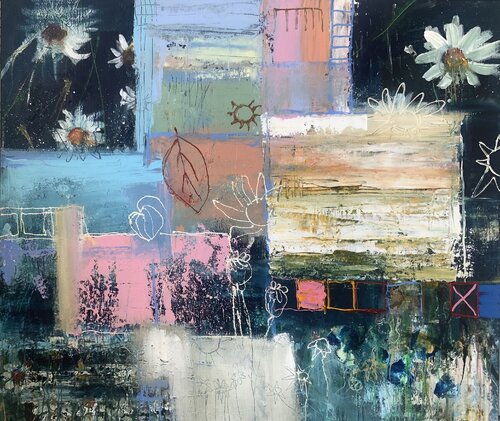 Between flowers by Hennie Van De Lande, Painting for Sale on Select