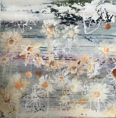 Flowerpeace by Hennie Van De Lande, Painting for Sale on Select