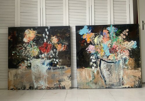 Bonjour 1 en 2 by Hennie Van De Lande, Painting for Sale on Select