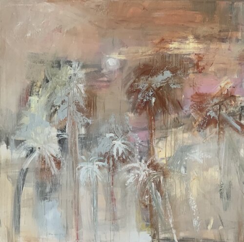 Paradise by night by Hennie Van De Lande, Painting for Sale on Select