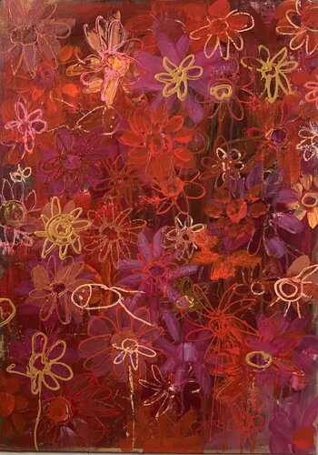 The lady bug by Hennie Van De Lande, Painting for Sale on Select