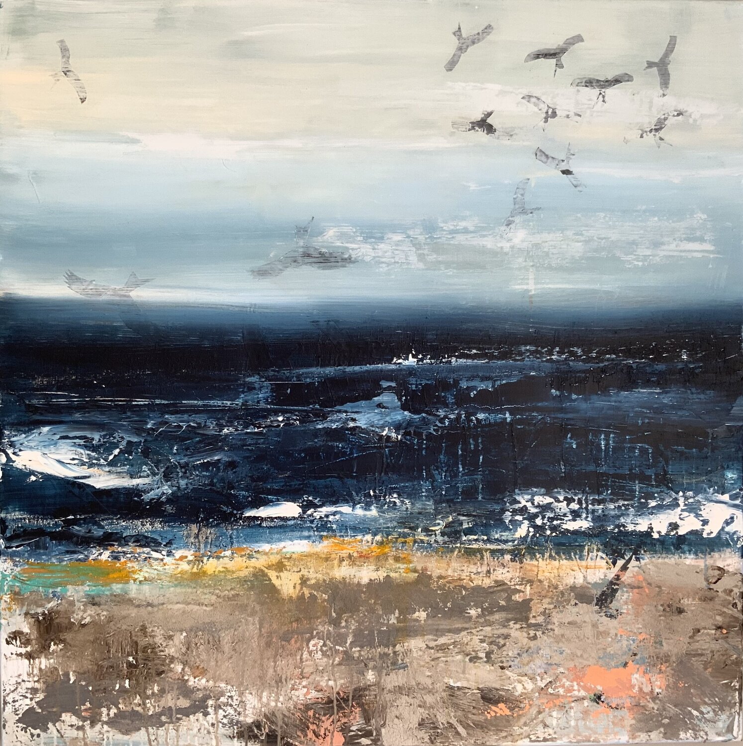Freedom 3 Hennie Van De Lande Original painting for sale