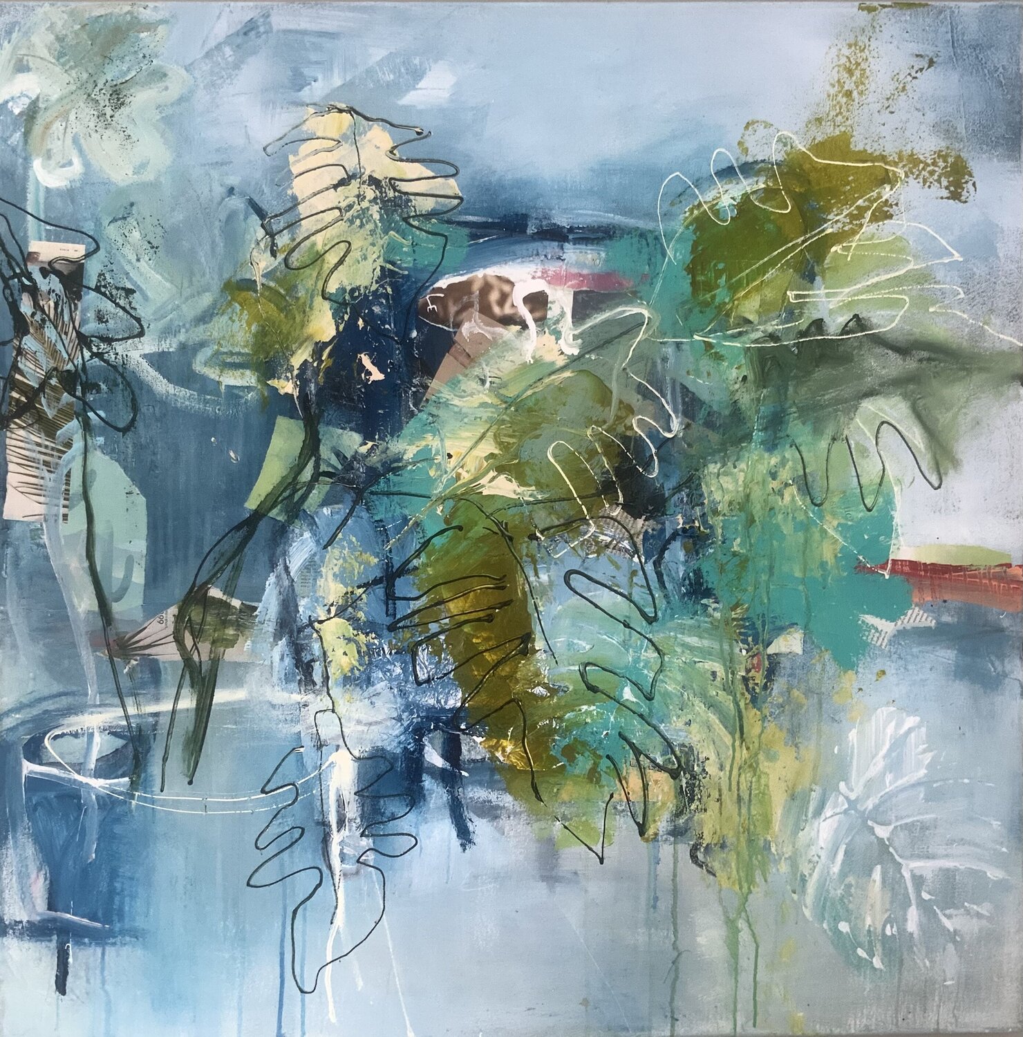 Pot with fingernails Hennie Van De Lande Original painting for sale
