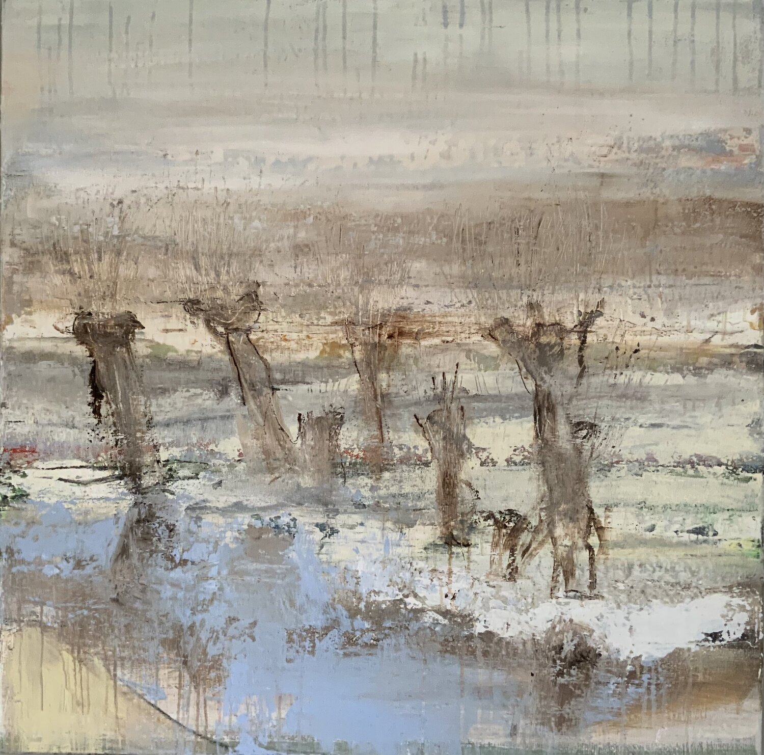 Strong trees Hennie Van De Lande Original painting for sale