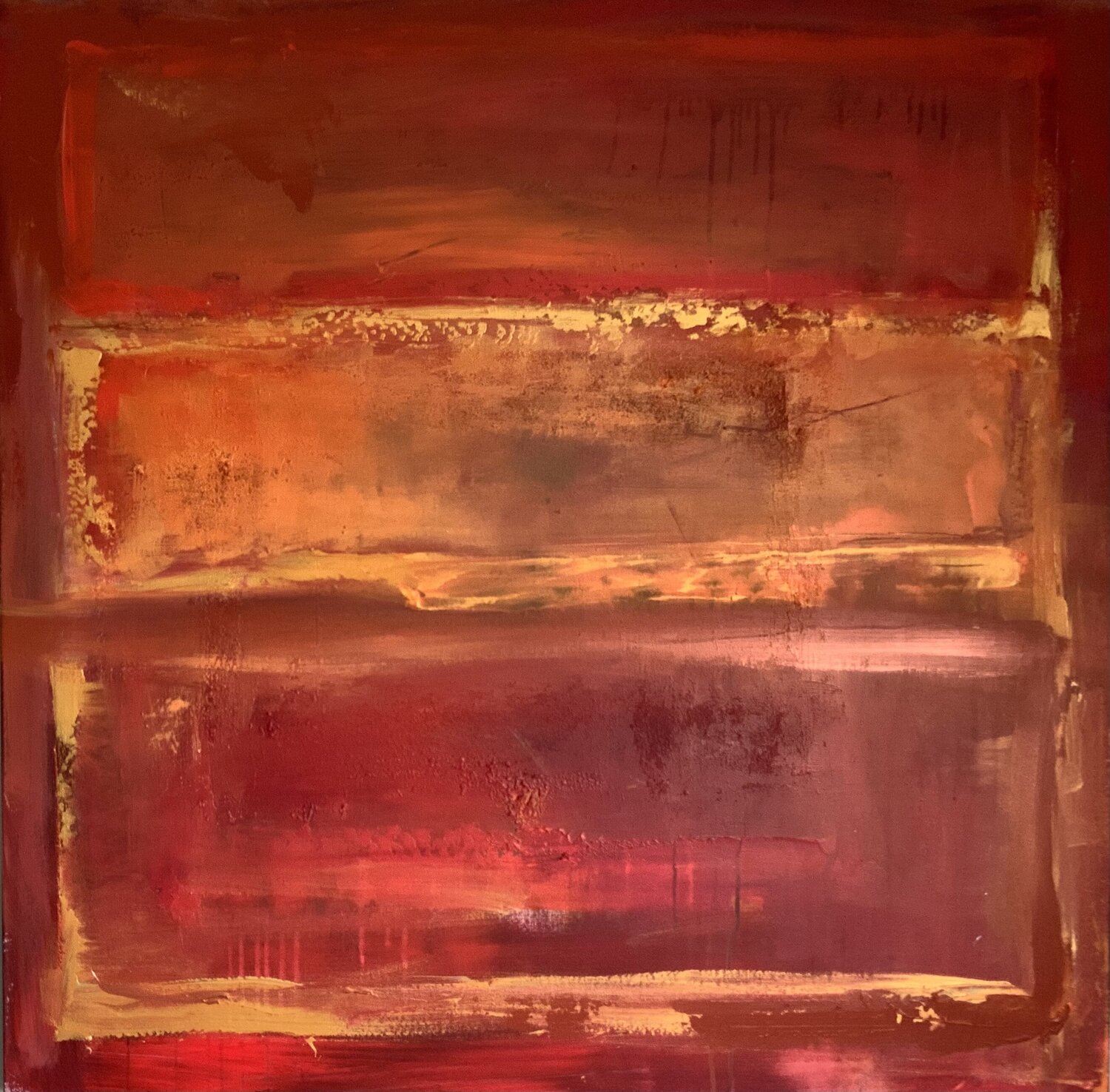 The power of red Hennie Van De Lande Original painting for sale