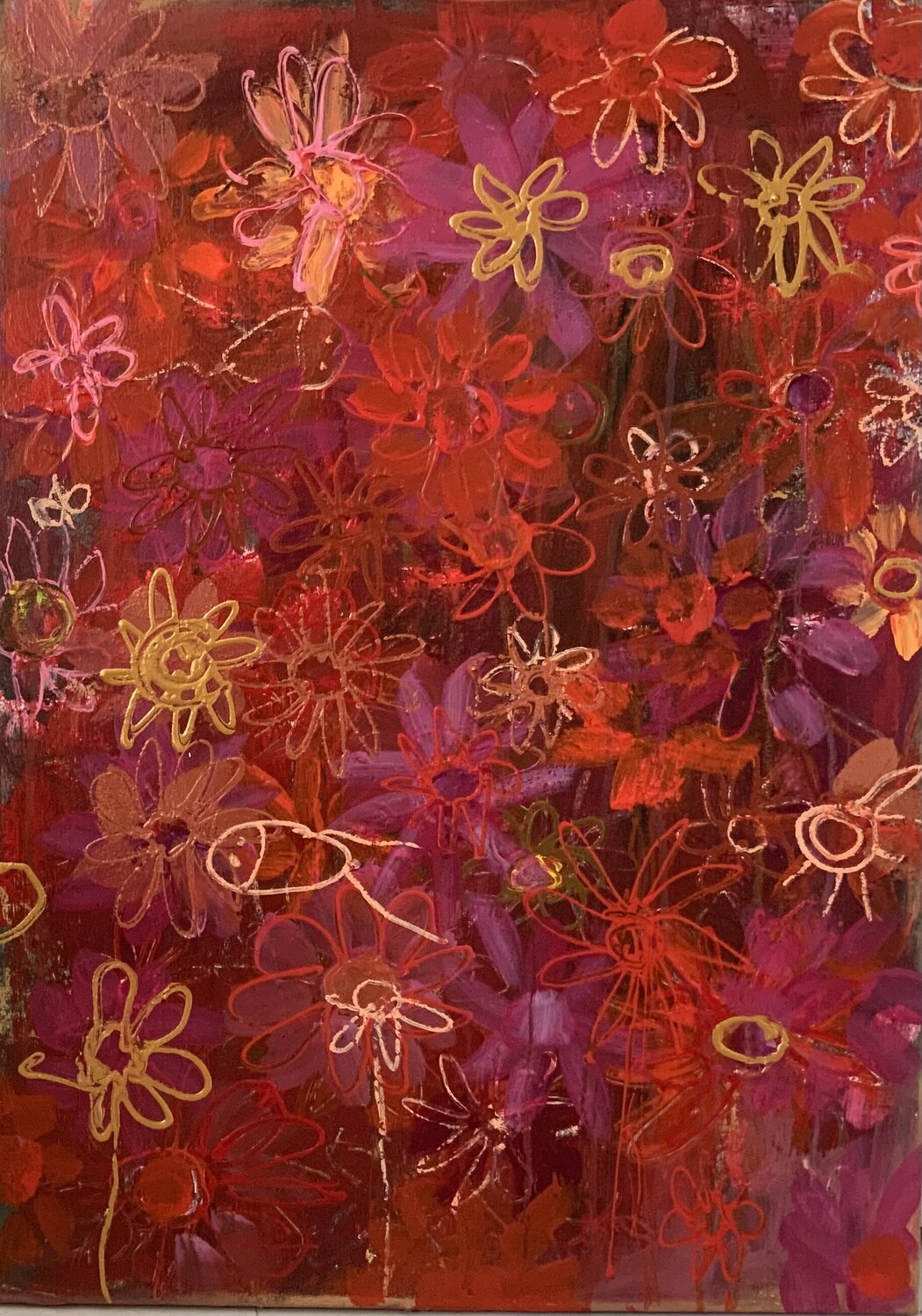 The lady bug Hennie Van De Lande Original painting for sale