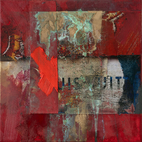 Overpainted Readymade (Vuitton Ad) by Peter Vahlefeld, Painting for Sale on Select