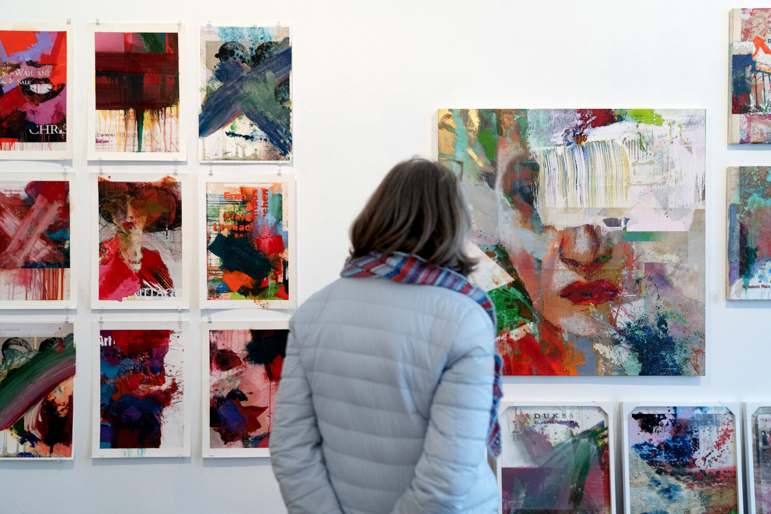 Installation View (Three Studies for The Divine Comedy #1) Peter Vahlefeld Original painting for sale