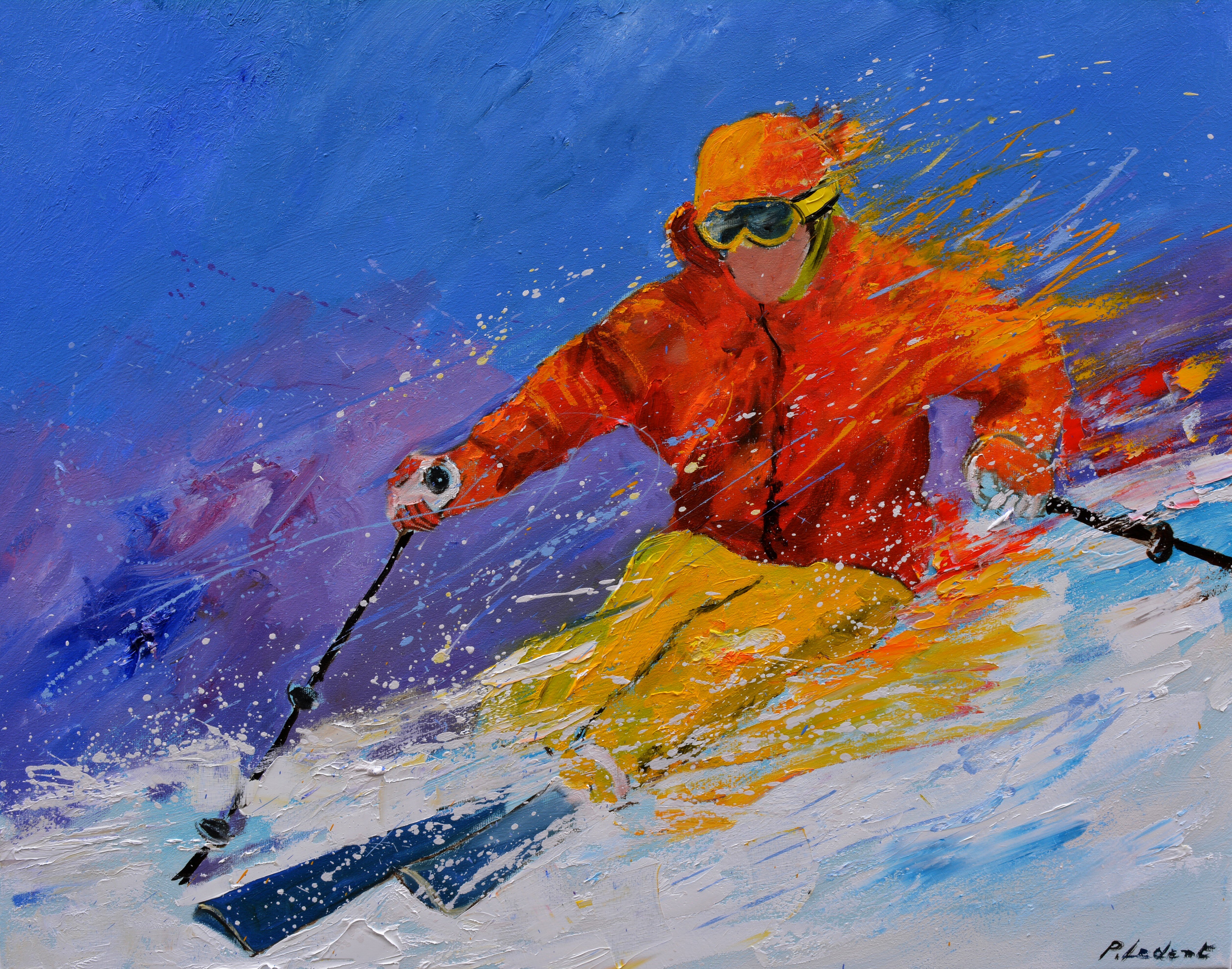 Topic Skiing paintings