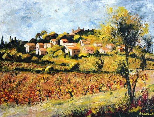 Vignes à Rasteau - Provence - Vaucluse by Pol Ledent, Painting for Sale on Select