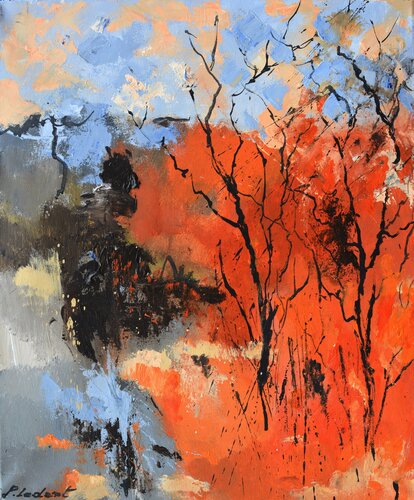 Abstract autumn landscape by Pol Ledent, Painting for Sale on Select