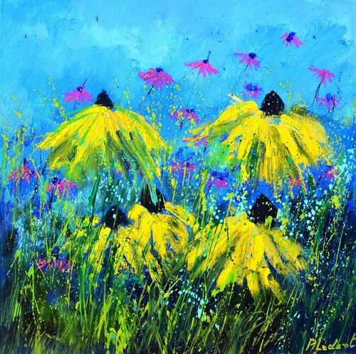 Rudbeckias by Pol Ledent, Painting for Sale on Select