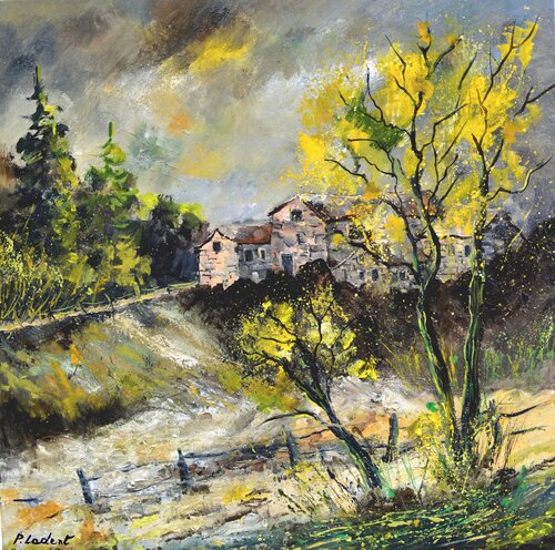 Typical village in my countryside by Pol Ledent, Painting for Sale on Select