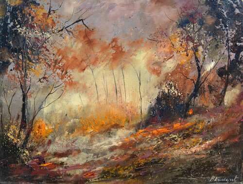 Autumn in the wood by Pol Ledent, Painting for Sale on Select