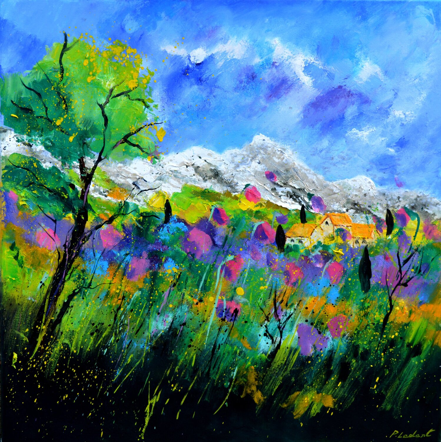 The colours of Provence Pol Ledent Original painting for sale