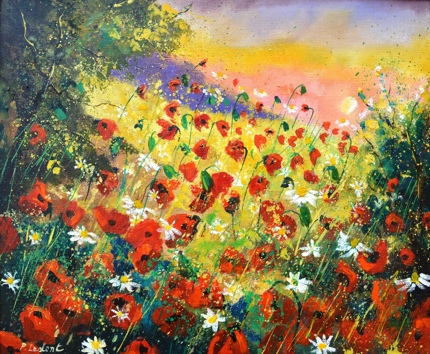 Aspentrees Pol Ledent Original painting for sale