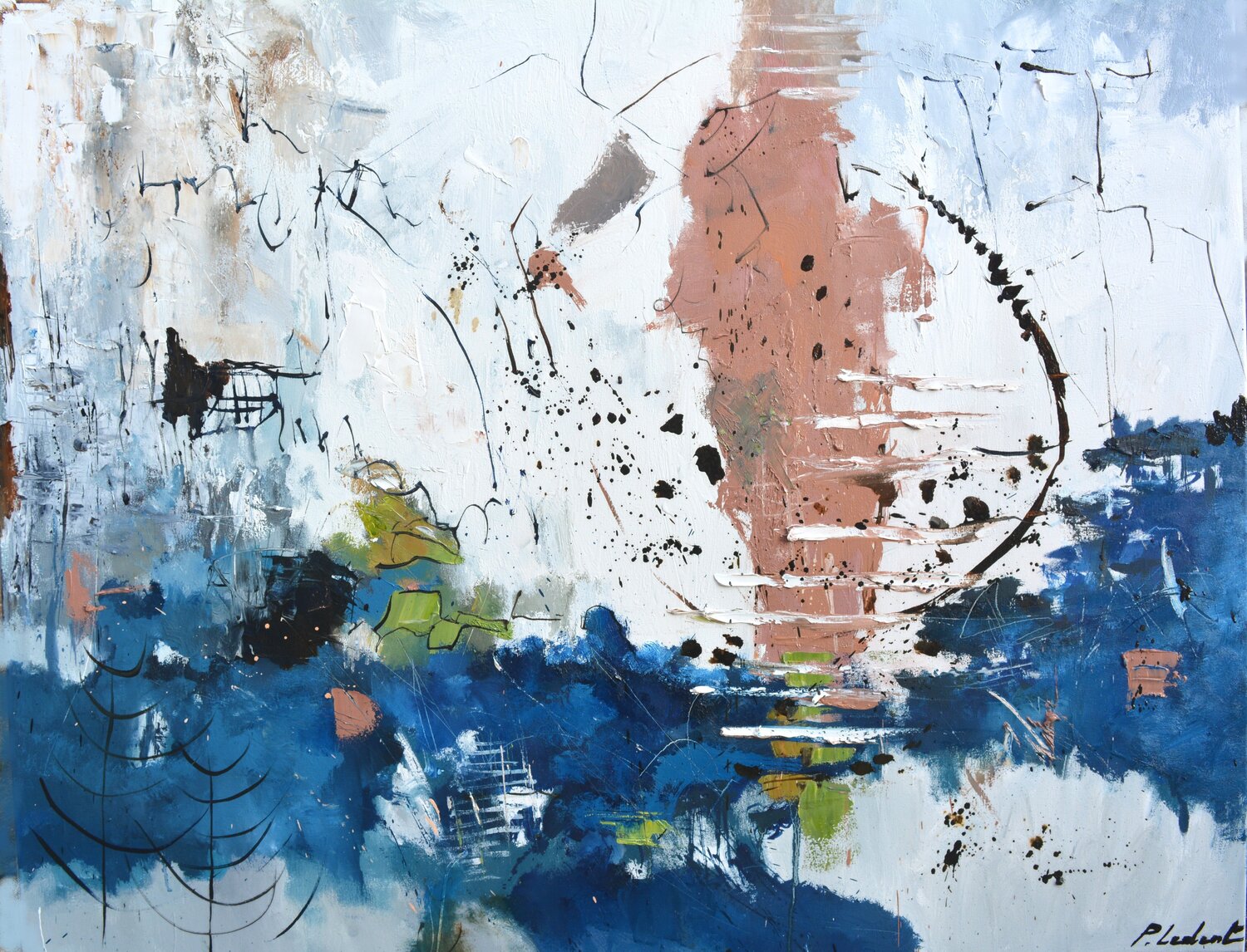 Water remembers the sun Pol Ledent Original painting for sale
