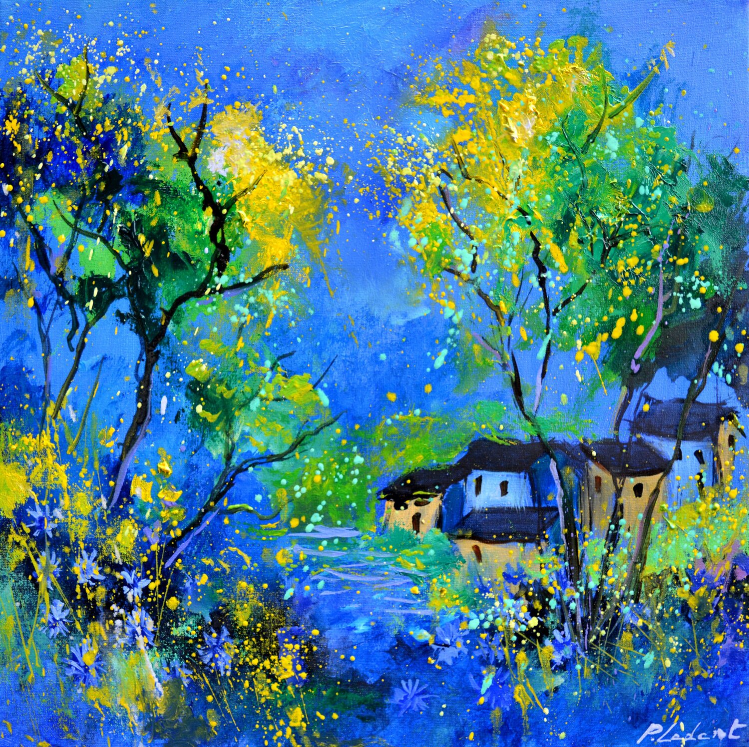 Wild flowers Pol Ledent Original painting for sale